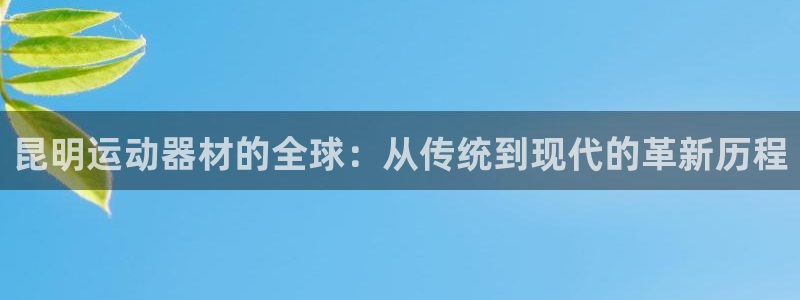 凯捷体育平台注册流程视频：昆明运动器材的全球：从传统到现代的