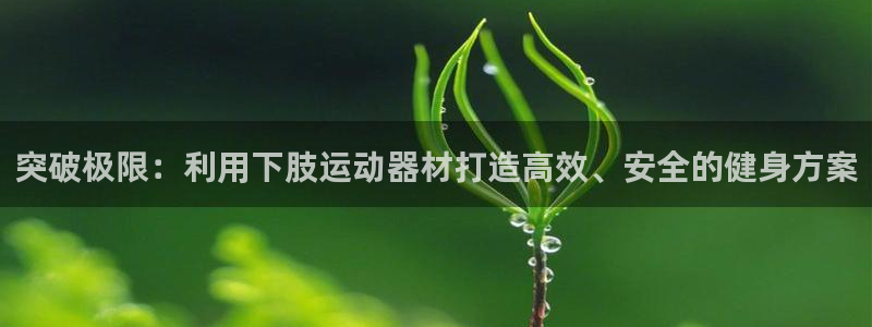 凯捷体育软件：突破极限：利用下肢运动器材打造高效、安