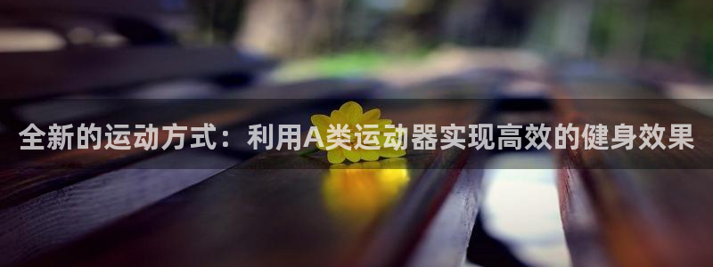 凯捷体育官方：全新的运动方式：利用A类运动器实现高效的健身效