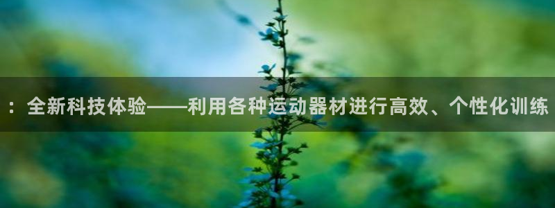凯捷体育娱乐网站：：全新科技体验——利用各种运动器材