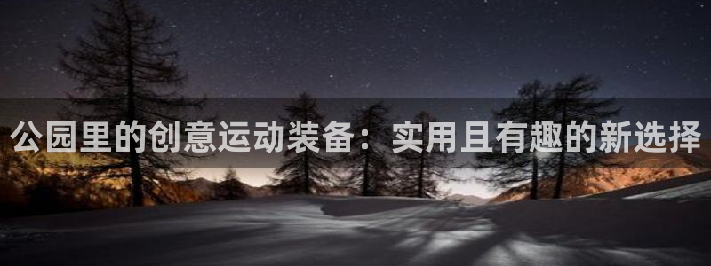凯捷体育新能源：公园里的创意运动装备：实用且有趣的新