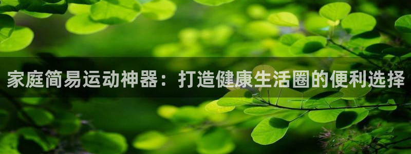 海南凯捷体育发展怎么样：家庭简易运动神器：打造健康生
