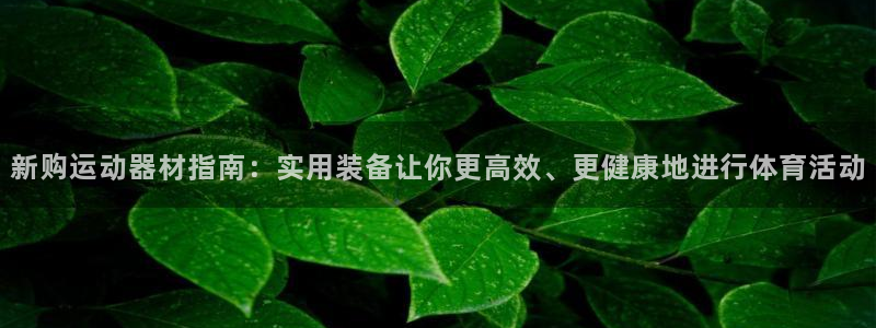 凯捷体育平台注册：新购运动器材指南：实用装备让你更高