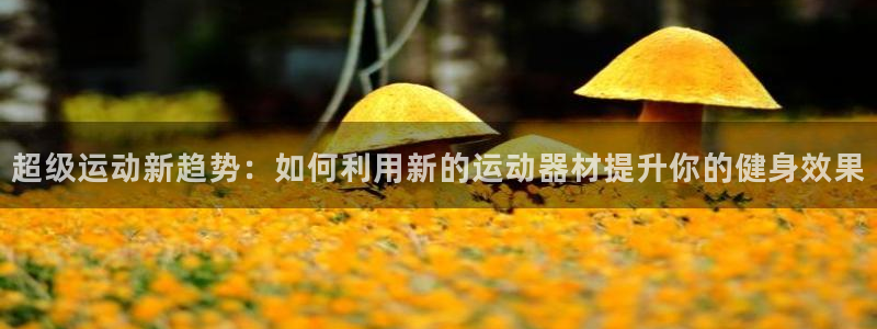 德国凯捷体育集团：超级运动新趋势：如何利用新的运动器材提升你